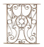19th century original salvaged chicago exterior residential ornamental wrought iron window grille