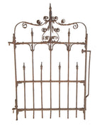original 19th century antique american ornamental wrought iron exterior residential fence gate with latch