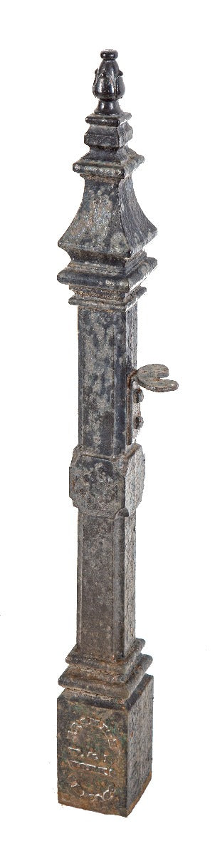 original hard to find 1870s ornamental cast iron salvaged chicago gothic style residential newel post