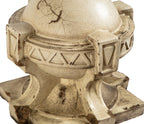 matching set of rare white glazed terra cotta prairie style midland salvaged chicago exterior building ball finials