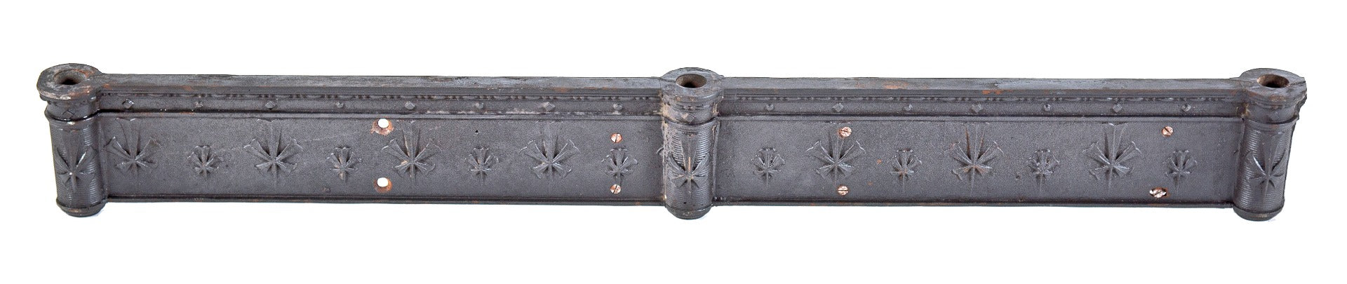 rare 19th century authentic salvaged chicago reliance building ornamental cast iron interior elevator header with bower-barff finish