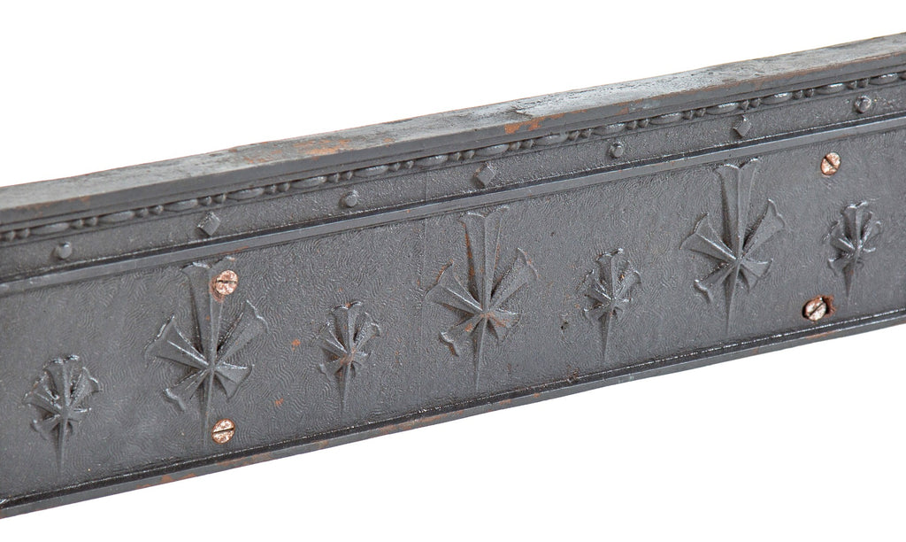 rare 19th century authentic salvaged chicago reliance building ornamental cast iron interior elevator header with bower-barff finish