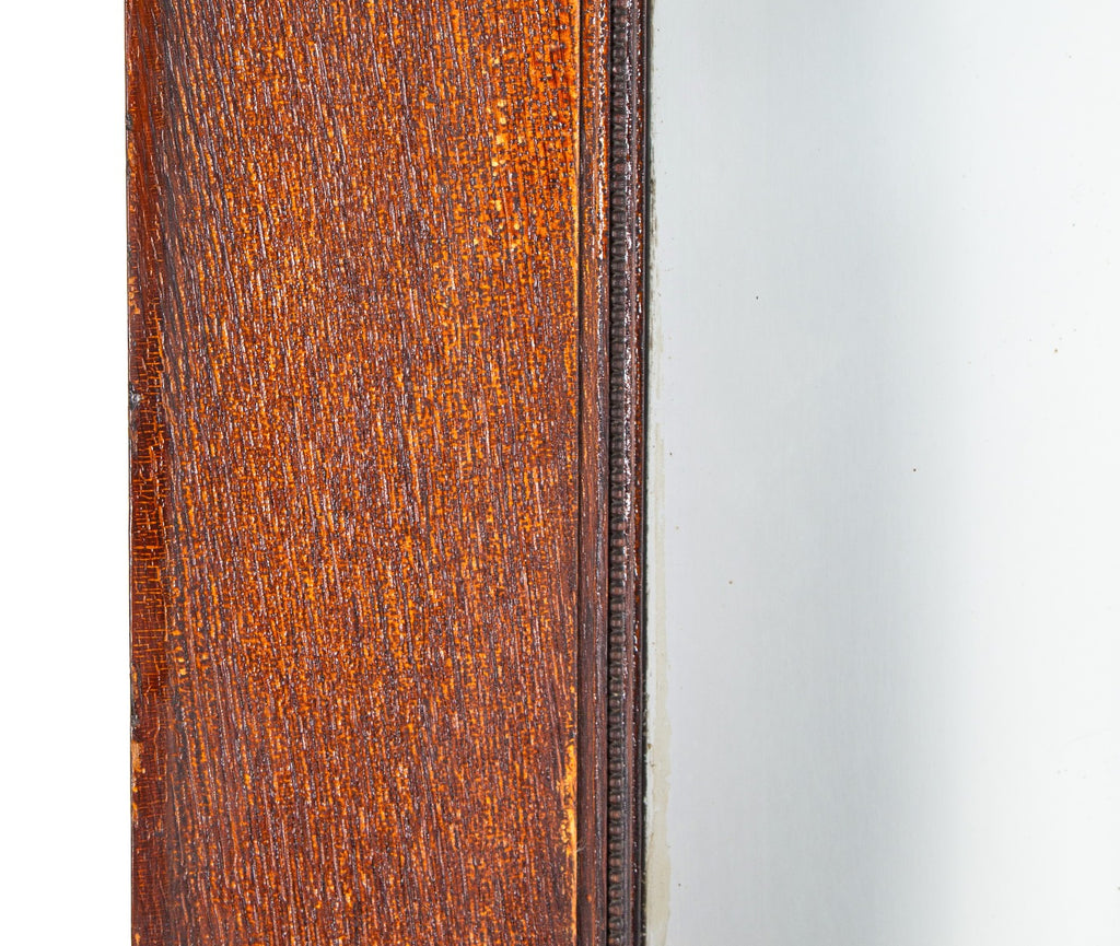 highly sought after original late 19th or early 20th century salvaged chicago oak wood door with beveled edge glass pane