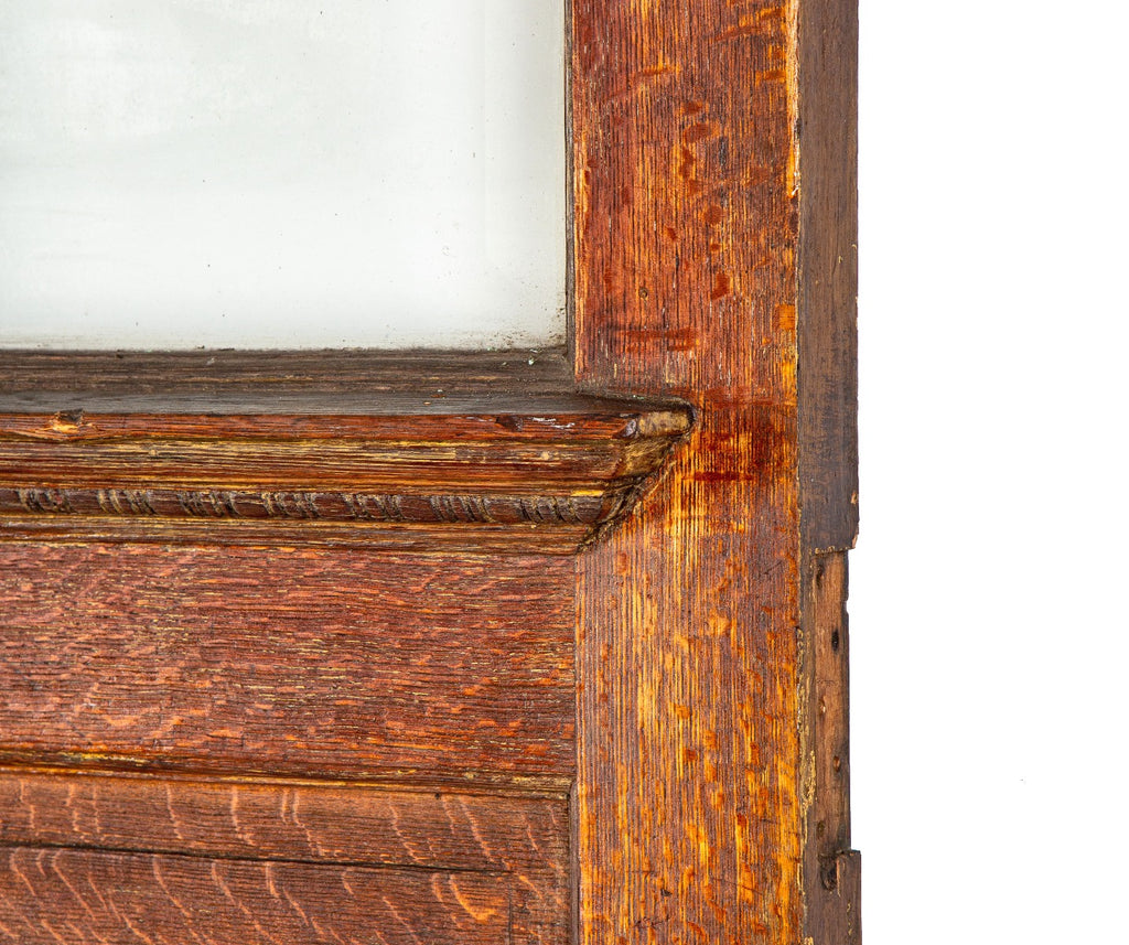 pair of highly sought after original 19th century salvaged chicago residential double entrance door set with beveled glass