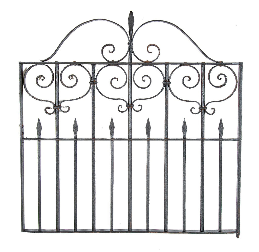 19th century antique american ornamental wrought iron residential fence gate from the 1890s