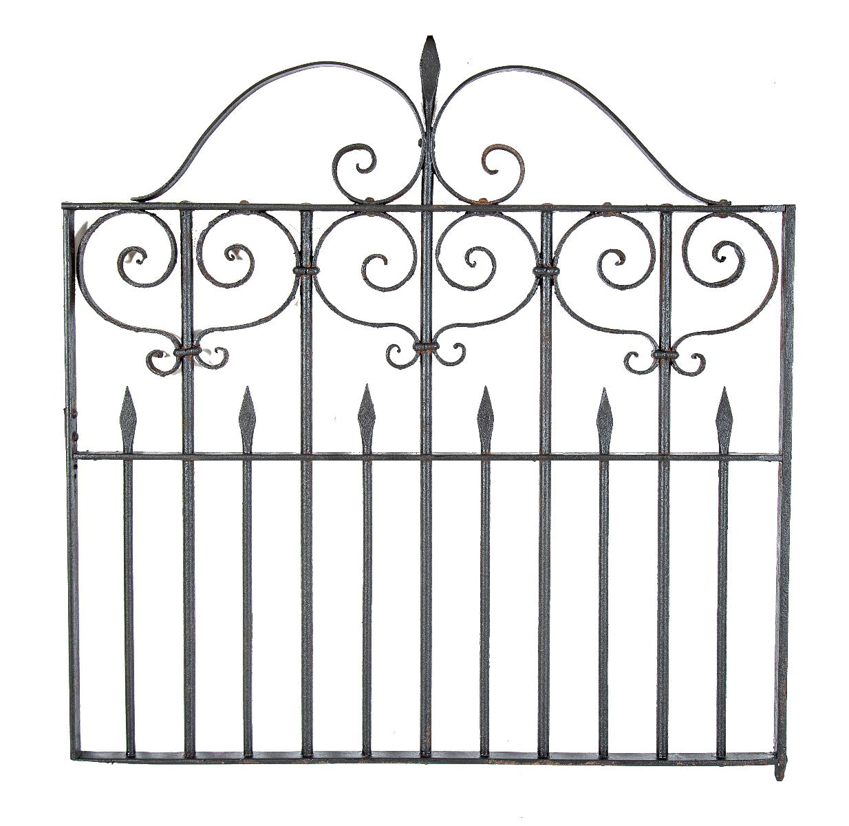 19th century antique american ornamental wrought iron residential fence gate from the 1890s