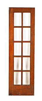 single early 20th century salvaged chicago french door with original glass panes and alligatored patina