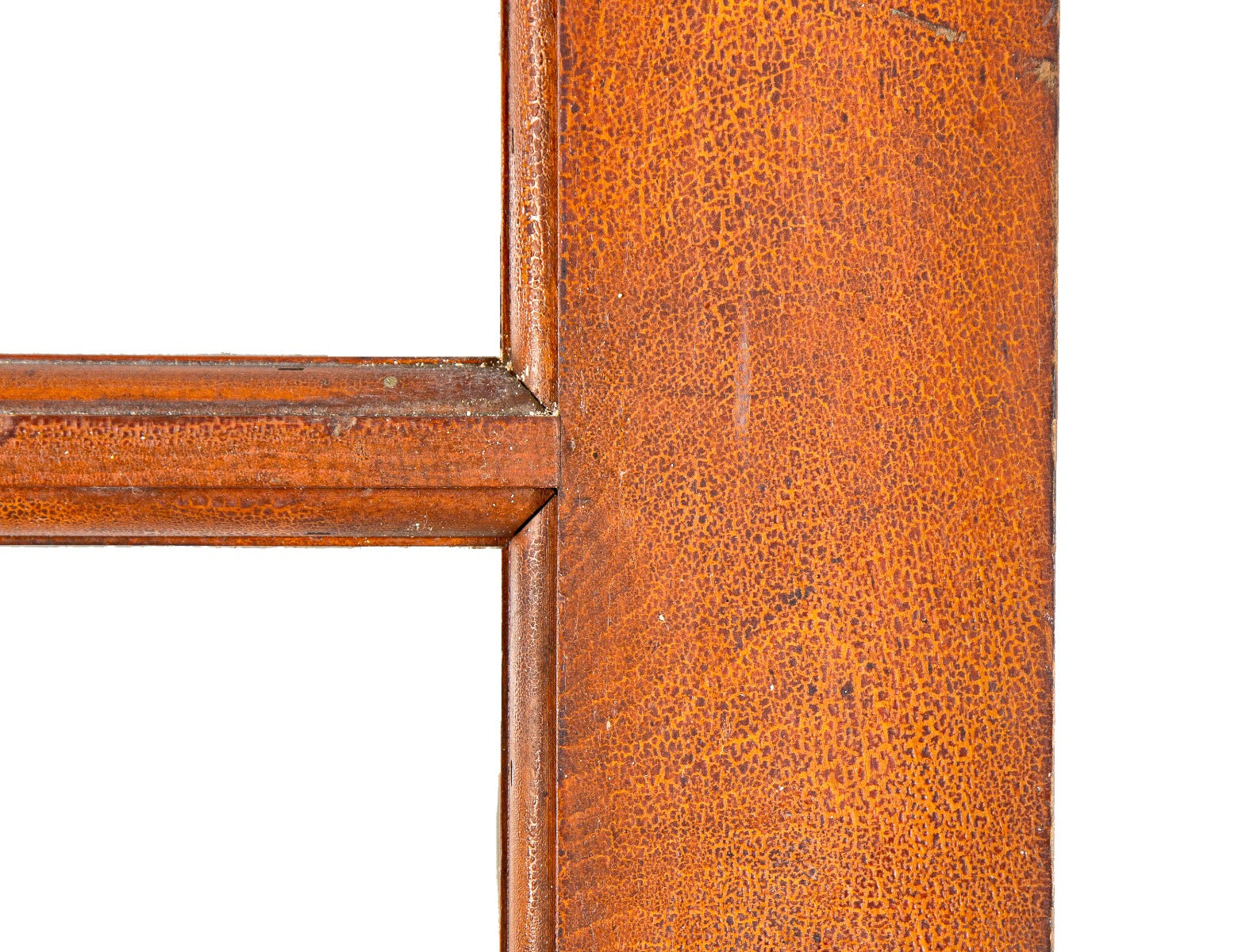 single early 20th century salvaged chicago french door with original glass panes and alligatored patina