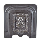 19th century original black enameled ornamental cast iron post-fire chicago residential summer cover and surround