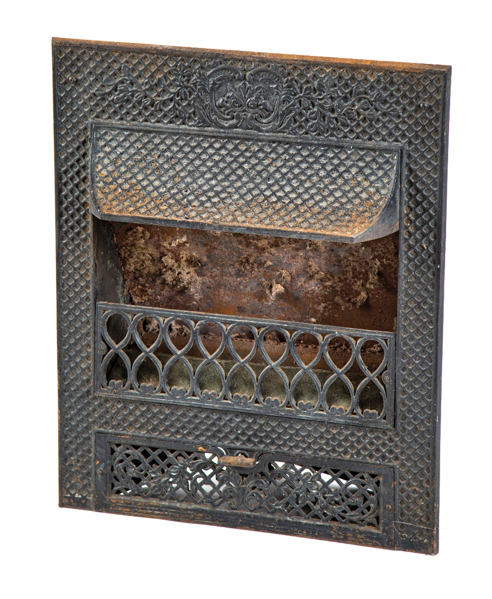 all original and fully functional salvaged chicago dawson brothers residential fireplace gas insert with black enameled finish