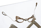 rare early 20th century salvaged chicago factory machine shop "adjustoglas" protective eyeglass with side shields