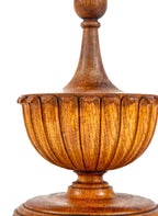 original 19th century salvaged new york city finely turned solid oak wood residential staircase fluted urn finial