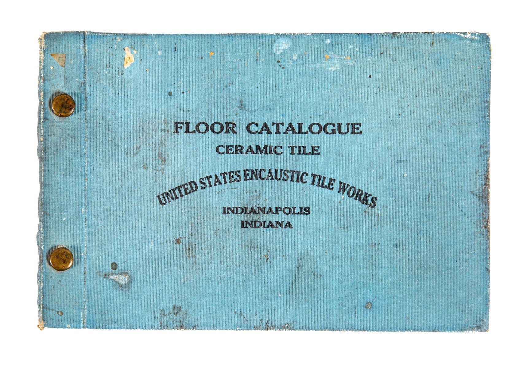 rare early 20th century original and intact united stated encaustic tile company floor catalog with several richly colored plates