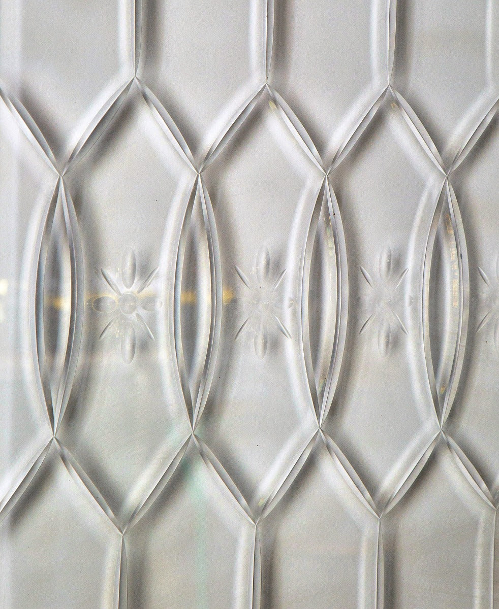 remarkable all original early 20th century salvaged st. louis lasar mansion entrance door with wheel-cut glass pane