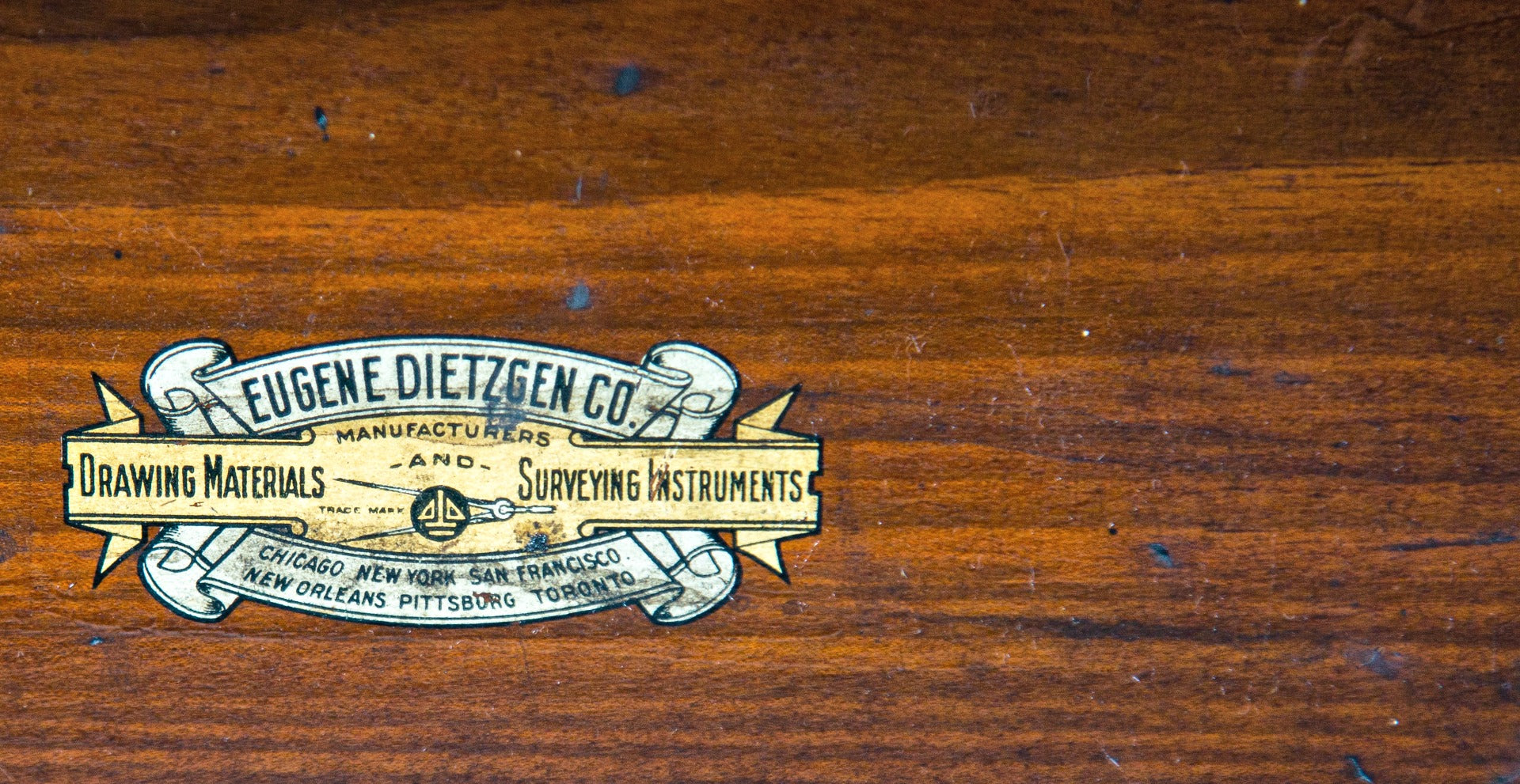 rare and highly sought after all original early 20th century eugene dietzgen "type a" hardwood blueprint frame