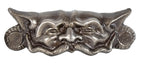 matching set of exceptionally rare late 19th century antique american ornamental cast iron figural barbershop drawer pulls