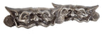 matching set of exceptionally rare late 19th century antique american ornamental cast iron figural barbershop drawer pulls