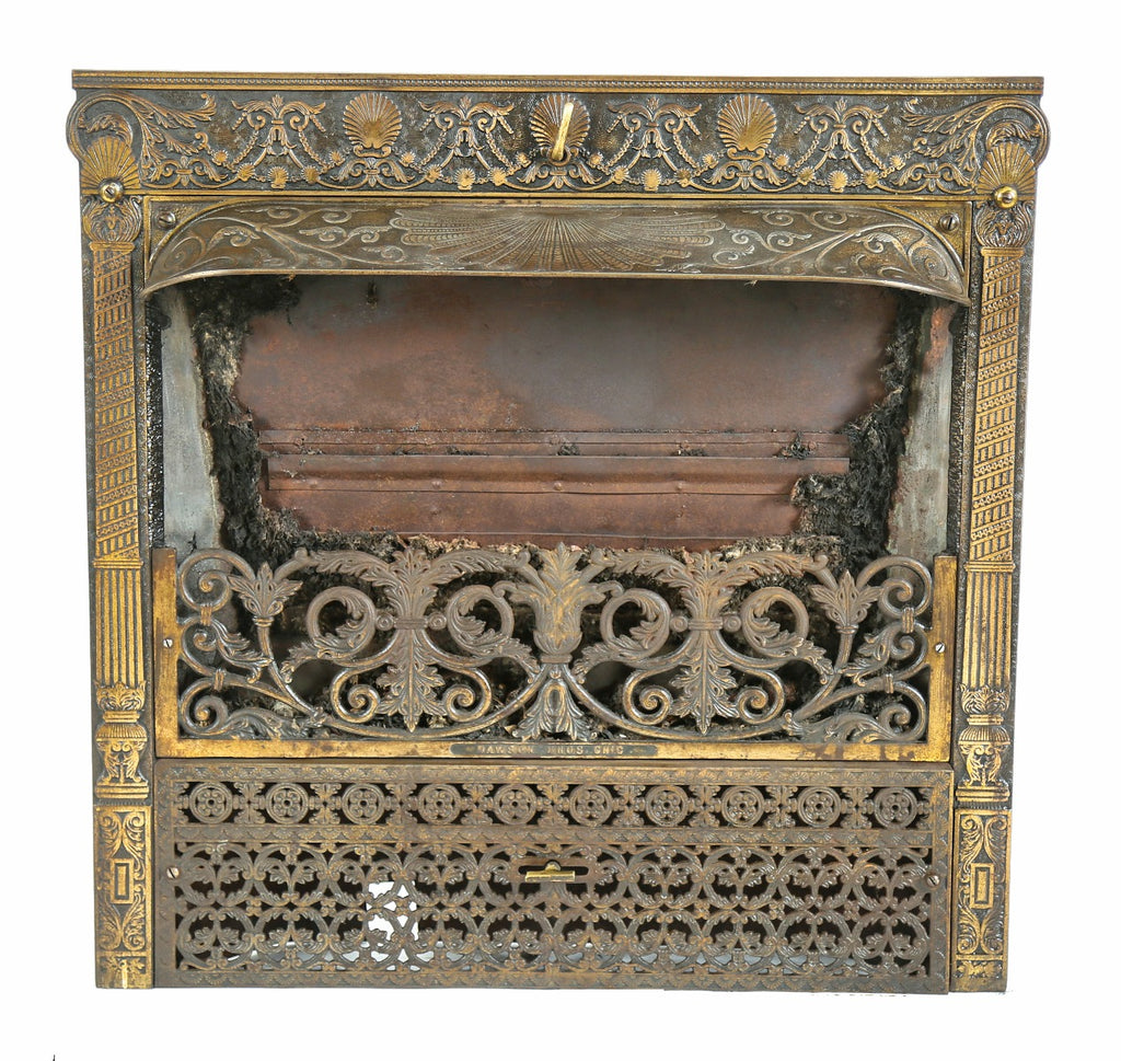 exceptional fully functional 19th century salvaged chicago interior residential dawson brothers fireplace gas insert
