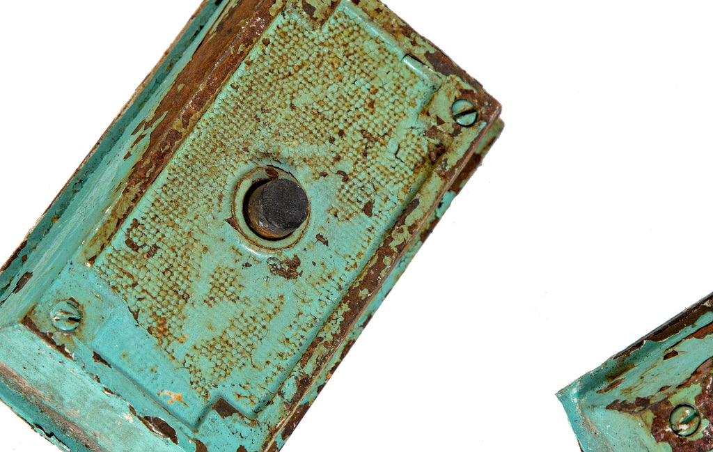 one of six nearly identical historically important wrigley chewing gum factory elevator car push button boxes