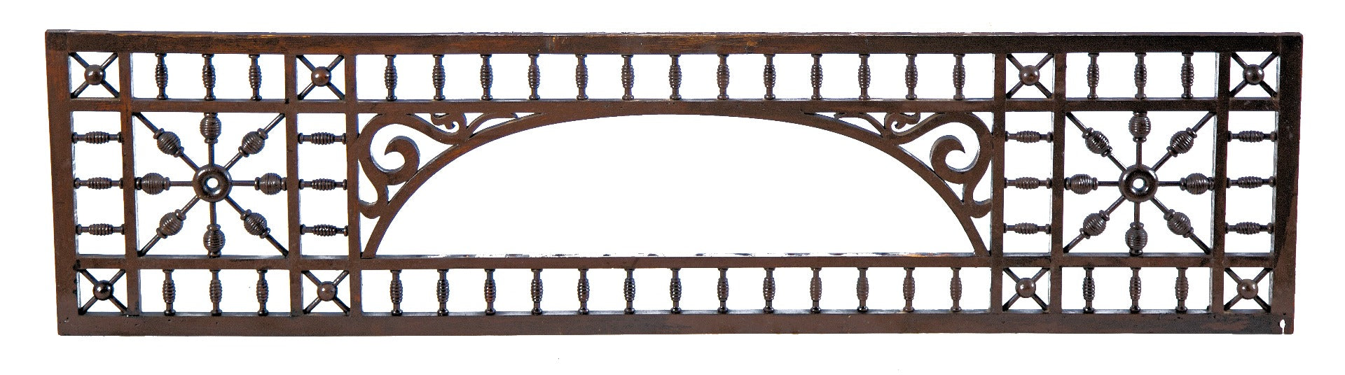 richly ornamented 19th century solid turned oak wood salvaged chicago residential fretwork transom panel