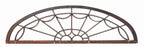 massive all original 19th century georgian style darkly stained arch top fan transom window frame comprised entirely of wood