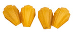 group of four american art deco depression era "rayburn" series pressed amber glass ceiling fixture slip shades