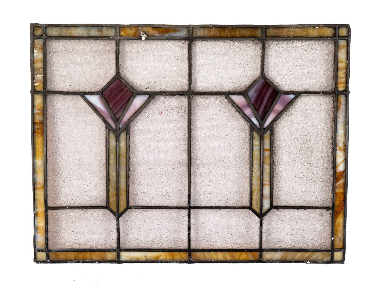 highly desirable early 20th century salvaged chicago antique american strongly geometric leaded art glass window