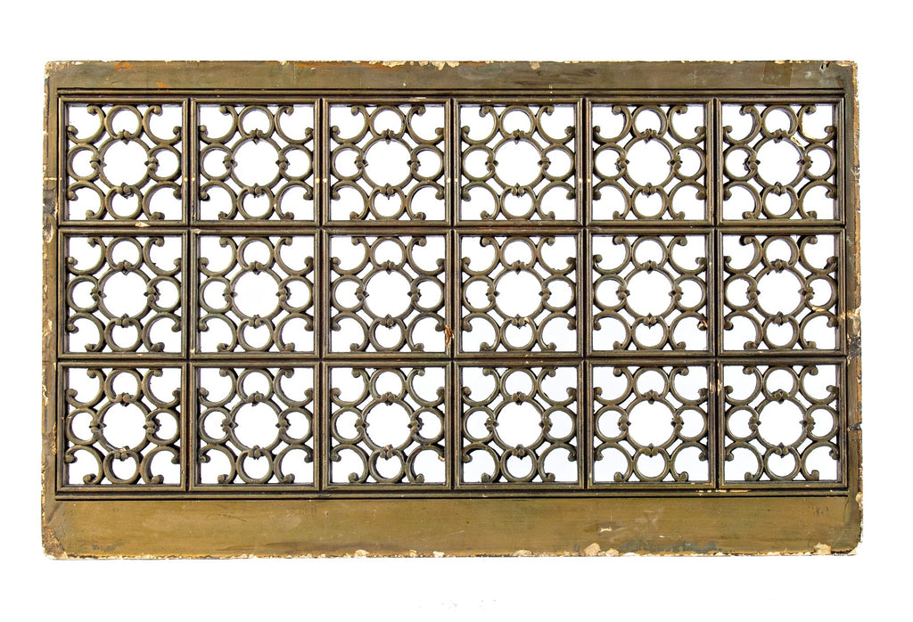historically important 1920s original oversized cast plaster lawndale theater ornamental transom screen