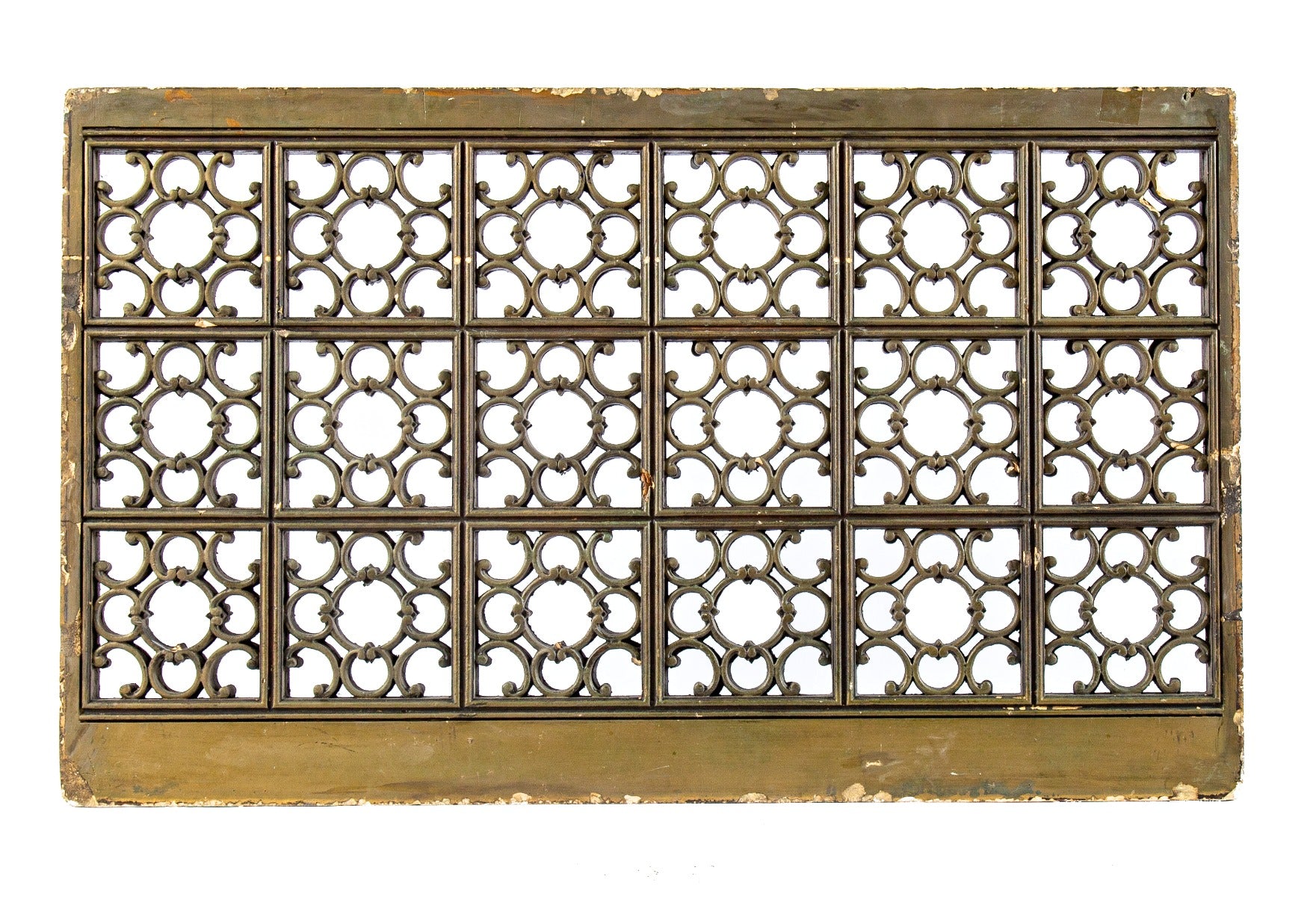 historically important 1920s original oversized cast plaster lawndale theater ornamental transom screen