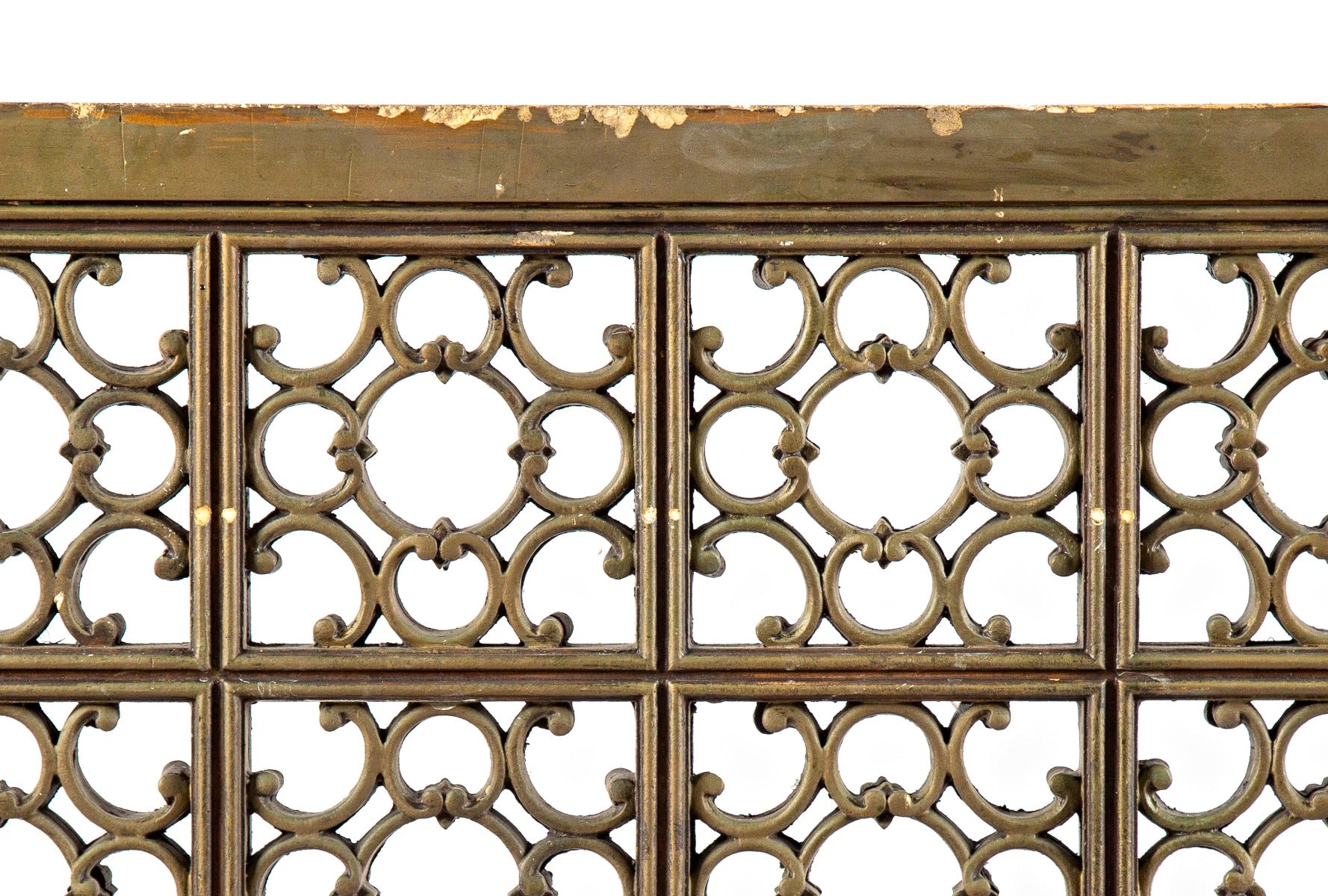 historically important 1920s original oversized cast plaster lawndale theater ornamental transom screen