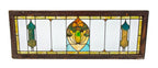 rare vibrantly colored original early 20th century exceptional art nouveau style leaded art glass window salvaged from chicago residence