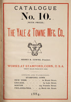 exceedingly rare all original and well-maintained 1884 yale and towne hardware catalog with chromolithograph plates