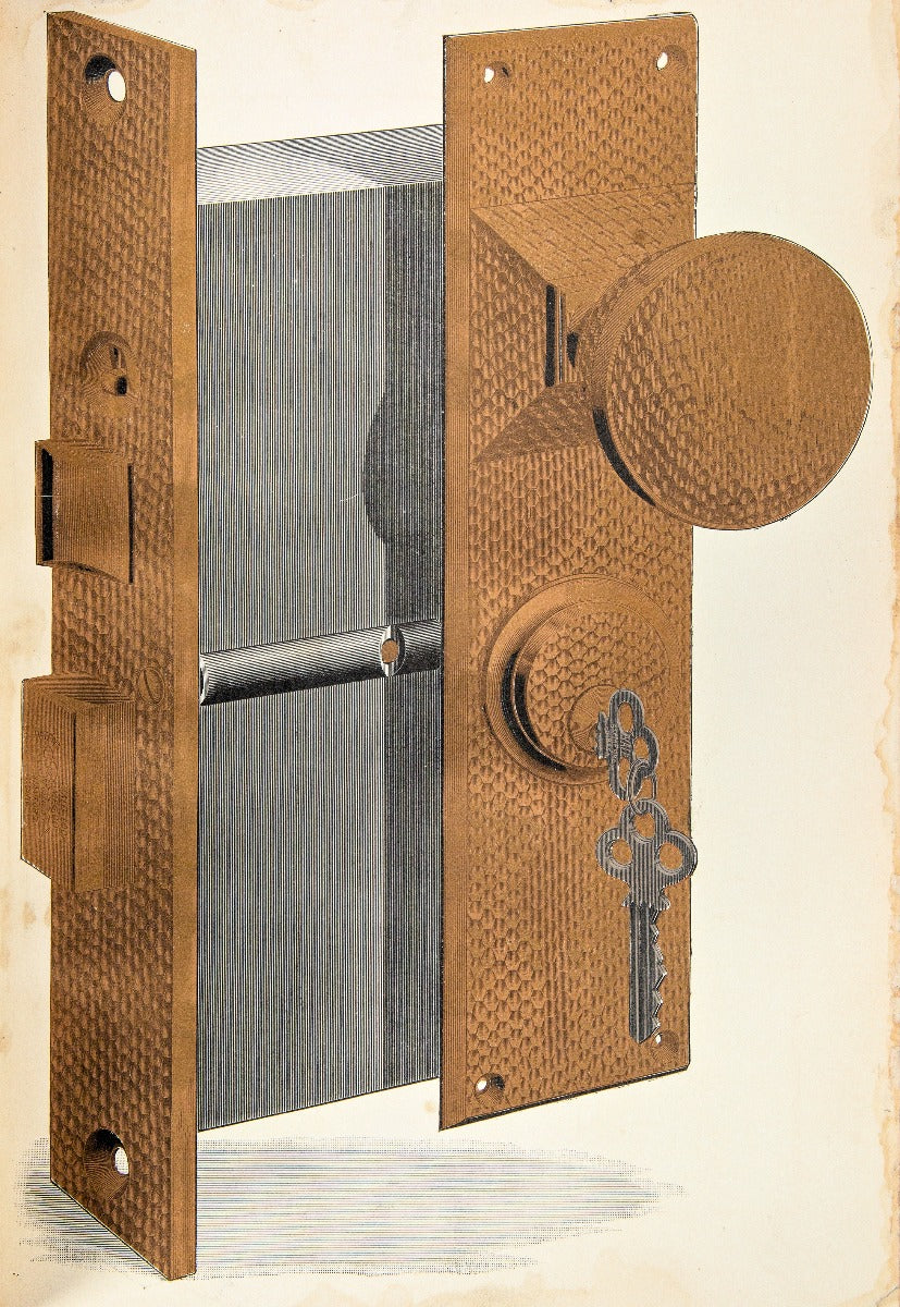 exceedingly rare all original and well-maintained 1884 yale and towne hardware catalog with chromolithograph plates