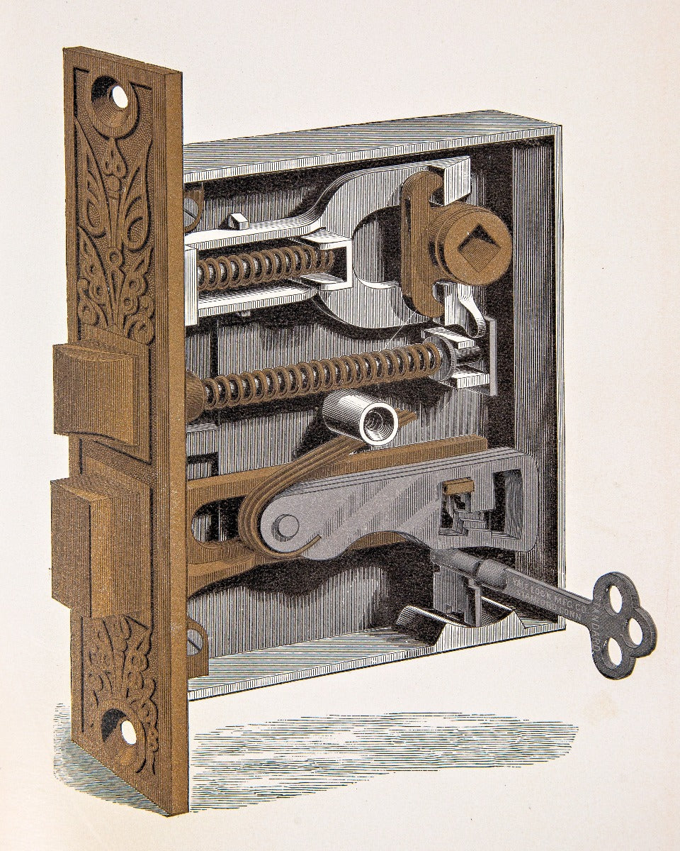 exceedingly rare all original and well-maintained 1884 yale and towne hardware catalog with chromolithograph plates