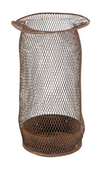 seldom found oversized early 20th century antique american industrial expanded metal chicago office waste basket