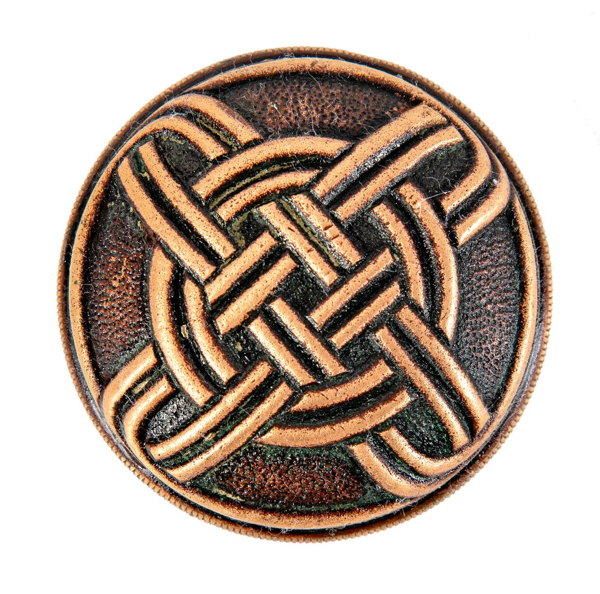 hard to find 19th century entrance size salvaged chicago celtic pattern cast bronze yale & towne doorknob with knurled band