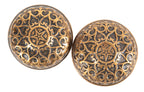 matching set of 1870s ornamental cast bronze patented mallory wheeler doorknobs with centrally located stars