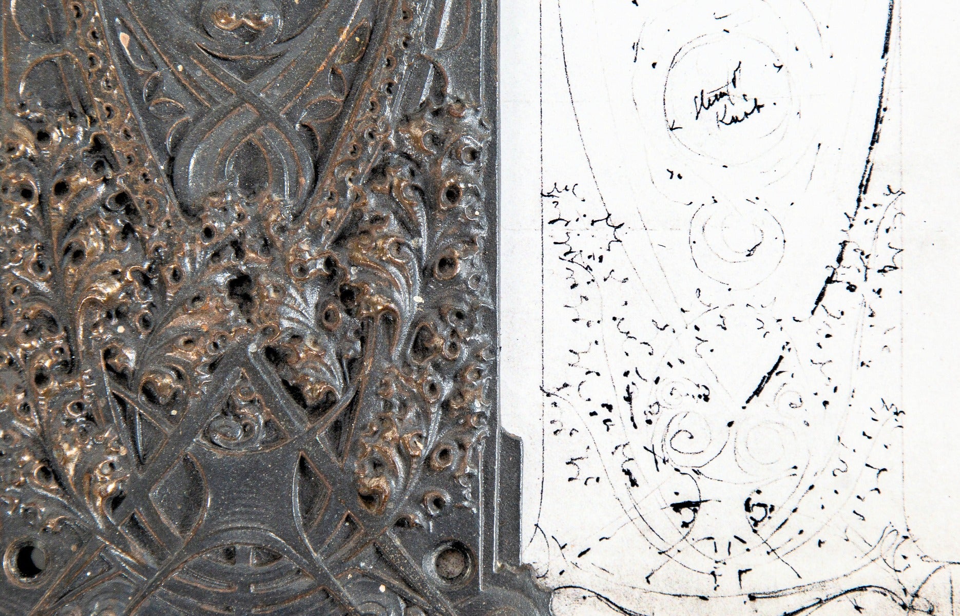 museum quality 1896 original louis h. sullivan-designed guaranty building office door hardware with intact bower-barff finish