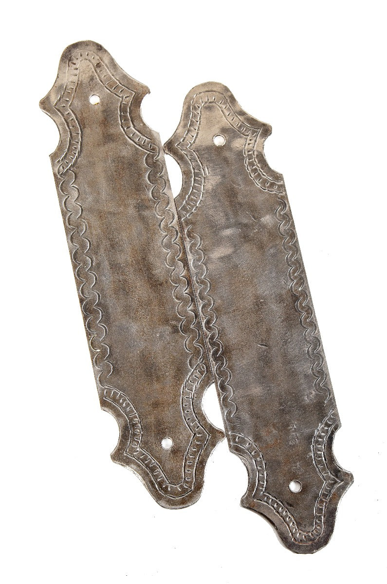 original historically important custom-designed ornamental wrought iron movie palace southtown theater entrance door push plates