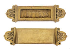 late 19th century yale and towne historically important cast brass chicago civic opera building "letters" door slot and matching chute