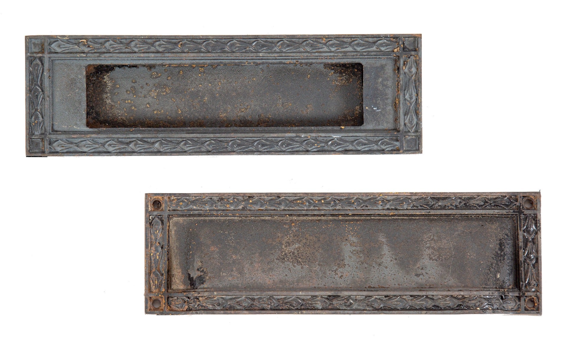historically important original early 20th century d.h. burnham & company-designed mailslot and chute from continental and commercial bank building