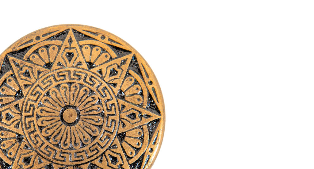 group of three matching original early 1880s cast brass mallory wheeler uniquely designed drum-shaped doorknobs