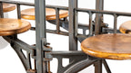 all original fully functional early 20th century ford auto assembly plant "no. 314" sectional 8-seat lunch hall table