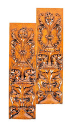 stunning original 19th century hand-carved gilded age new york city mansion wall panels with deep relief ornament