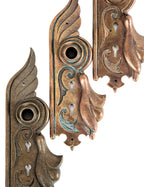remarkable 19th century art nouveau style ornamental cast bronze salvaged chicago entrance door backplates