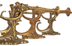group of six original 19th century ornamental figural salvaged chicago hall tree hooks comprised of bronze with nicely aged surface patina