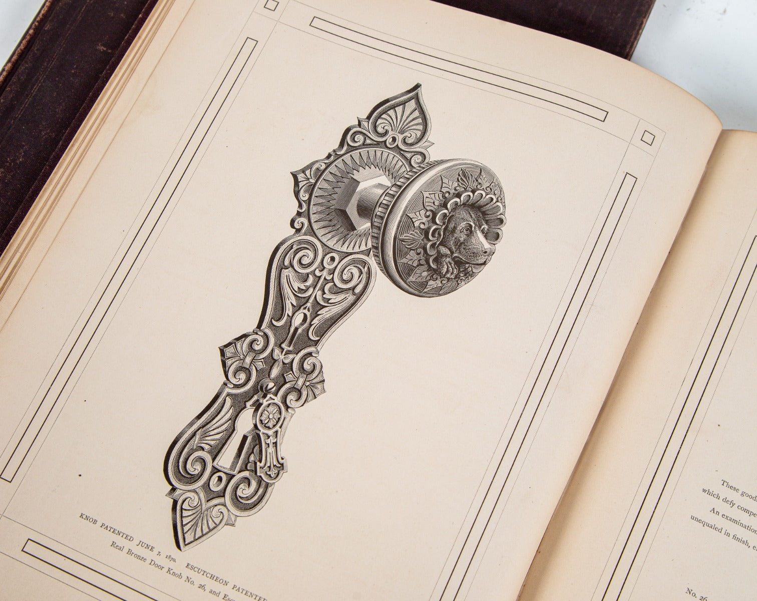 one of two rare and highly sought after 1870 hardbound russell and erwin "real bronze hardware" catalogs