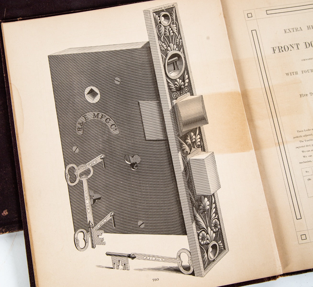 one of two rare and highly sought after 1870 hardbound russell and erwin "real bronze hardware" catalogs