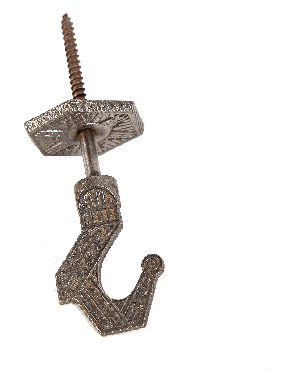 hard to find 19th century eastlake style ornamental cast iron oversized birdcage ceiling hook with rosette