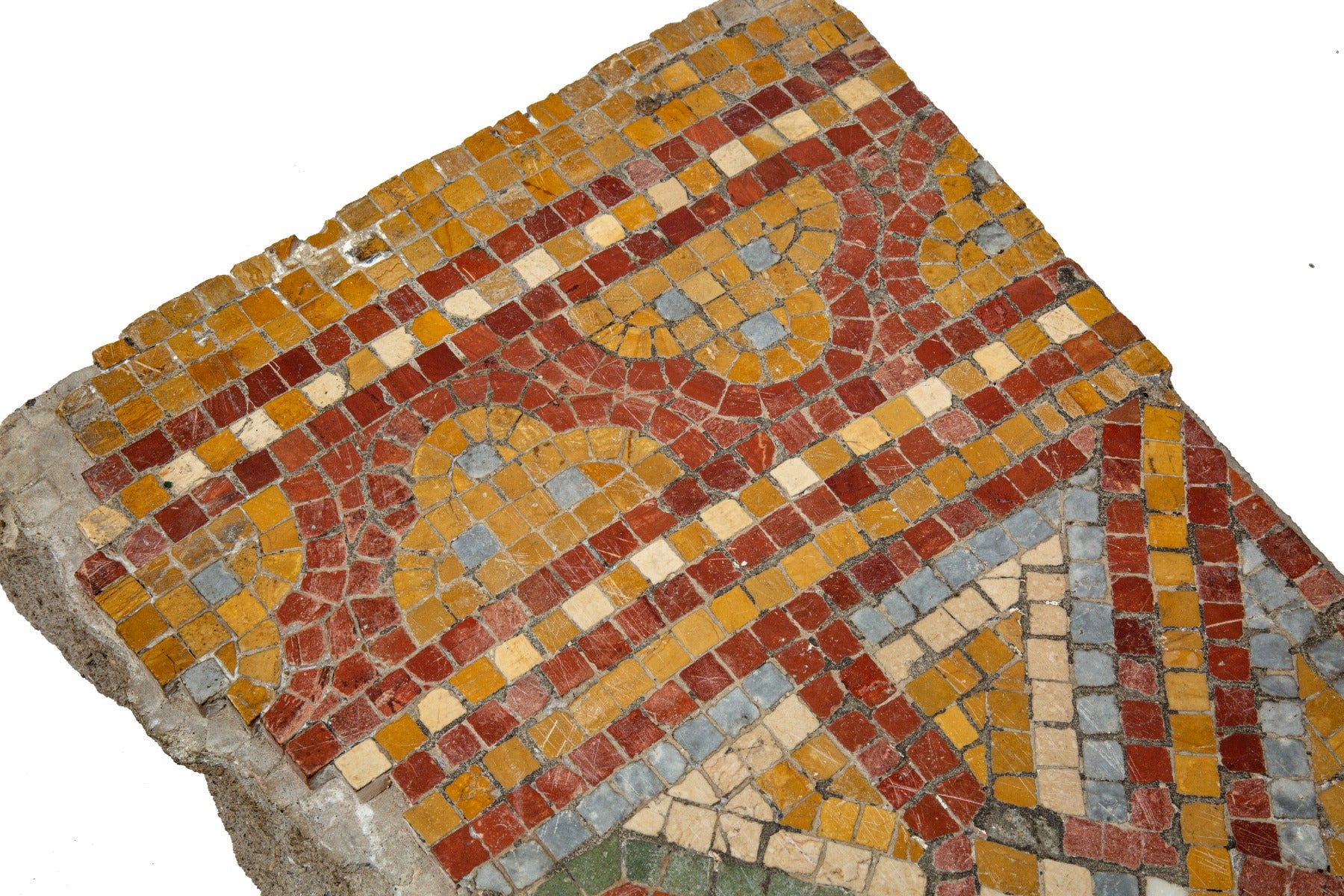 original museum-quality 1892 schiller or garrick building interior staircase landing mosaic fragment